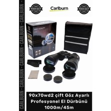 Carlburn #dürbün Breaker Keskin Cam Lens 90X70WD2 Çift Göz Ayarlı Profesyonel El Dürbünü – 1000M/45M