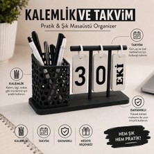 Basart Kalemlik ve Takvimli Masaüstü Organizer Kalem Düzenleyici Masa Düzenleyici