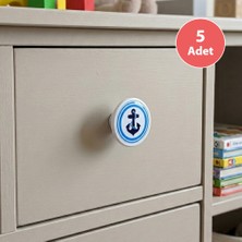 Eym 5 Adet Çocuk Odası Mobilya Kulp Tekli Düğme Çap 55 mm Çapa
