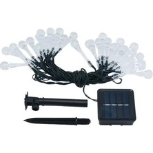 Just Cheap Store 7m 50 LED Damla 8 Fonksiyonlu Solar Panelli-Rgb