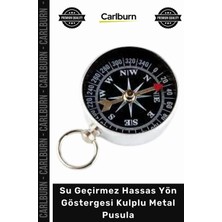 Carlburn #pusula Paslanmaz Çelik Dayanıklı Kamp Dağcılık Su Geçirmez Hassas Yön Göstergesi Kulplu Metal Pusula