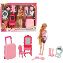 Oydaş Oyuncak Oydas 02454 Cındy Doll Bavullu Makyaj Masalı Bebek