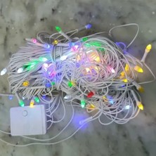 Just Cheap Store 10M 100 LED Damla Uçlu Kırmızı Işık Şeffaf Kablo