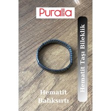 Puralia Balıksırtı Hematit Taşı Bileklik