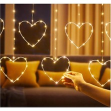 Just Cheap Store Kalpli Perde LED Işıklar, Sevgililer Günü Romantik LED Aydınlatma