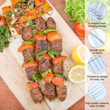 Just Cheap Store 10 Adet Paslanmaz Çelik Mangal Şişi Seti – 20 cm Metal Çöp Şiş ve Izgara Şişleri
