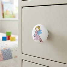Eym Porselen Düğme Bebek Çocuk Odası Dolap Çekmece Kulp Peri