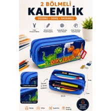 Artlantis Iki Bölmeli Bez Kalemlik Erkek 1 Adet Südor Kç12 Iki Bölmeli Fermuarlı Bez Kalemlik Kutusu Çocuk Okul Kalem