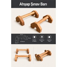 Arbolos Ahşap Şınav Barı - Dayanıklı, Kaymaz, Taşınabilir Paralel Bar 30 cm
