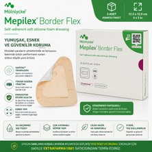 Mölnlycke Mepilex Border Flex Yara Örtüsü 12,5 x 12,5 cm 5 Li  Avantaj Paket