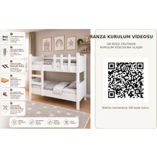 Banana Baby Ipek Tamamı Mdf Ayrılabilir 90*190 Demir Profil Destekli Mdf Ayaklı Ranza