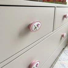 Eym Tomurcuk Porselen Mobilya Dolap Kulp Pembe Gül Pembe