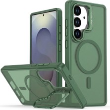 FitCase Samsung Galaxy S24 Kılıf Armor Seri Magsafe Uyumlu Stand Özellikli Kamera Lensli Kapak