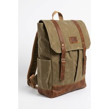 Mandosi Vintage Kanvas Sırt Çantası - Seyahat Okul Kamp Outdoor Günlük Kullanım – 7158