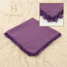 Hoaryage El Emeği Kum Boncuklu Tığ Oyası Yazma ,tülbent Yemeni, Fular ,4 Kenar Oyalı