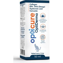 Opticure Derma + Kedi 50 ml Tüy Dökülmesi Önleyici & Deri Sağlığı Sıvı Takviye (Omega 3-6 & Biyotin)