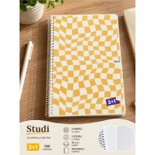 Studi A4 120 Yaprak 3+1 Spiralli Defter