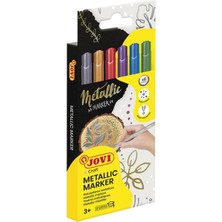 Jovi 1606M Metallic Markers 6 Renk - Koyu Zemin, Kumaş, Cam ve Seramik Için Su Bazlı Hobi Kalemi