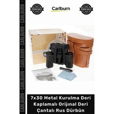 Carlburn #dürbün Profesyonel Net Bak4 7X30 Metal Kurulma Deri Kaplamalı Orijınal Deri Çantalı Rus Dürbün