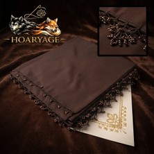 Hoaryage El Emeği Kum Boncuklu Tığ Oyası Yazma ,tülbent Yemeni, Fular ,4 Kenar Oyalı