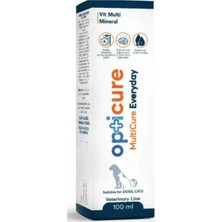 Opticure Multicure Everyday 100 ml Kedi ve Köpek Multivitamin Sıvı Takviye (Günlük Bağışıklık & Tüy Desteği)