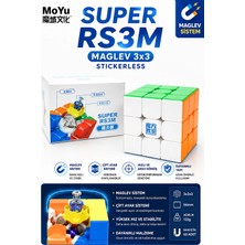 Hediyecik Moyu Super RS3M Maglev 3x3 Stickerless Mıknatıslı Manyetik Zeka Küpü Akıl Küpü Rübik Küp