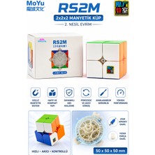 Hediyecik Moyu Rs2 M Evolution 2x2 Stickerless Mıknatıslı Manyetik Zeka Küpü Akıl Küpü Rübik Küp