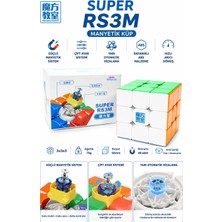 Hediyecik Moyu Super Rs3 M 3x3 Stickerless Mıknatıslı Manyetik Zeka Küpü Akıl Küpü Rübik Küp