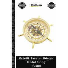 Carlburn #pusula Dekoratif Denizci Koleksiyonluk El Yapımı Şık Estetik Tasarım Dümen Model Pirinç Pusula