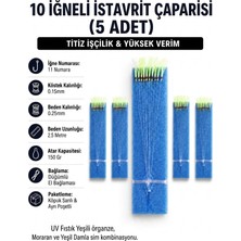 Avcı Market 5 Adet - 11 Numara Beyaz Iğne Yeşil Sim - 10 Iğneli Istavrit Çaparisi 0.25 Beden 0.15 Köstek