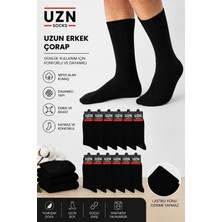 Medine Ticaret Medineticaret 4’lü Düz Siyah Erkek Uzun Soket Çorap Erkek Uzun Pamuklu Çorap