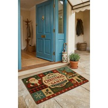 Valerine Life Kapı Önü Paspası 45X70CM Iç Dış Mekan Yeni Yıl Ürünleri Noel Süsleri Noel Dostları