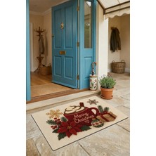 Valerine Life Kapı Önü Paspası 45X70CM Iç Dış Mekan Yeni Yıl Ürünleri Noel Süsleri Noel Kış Kupası