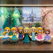 Kuzey Oyuncak Vıp Yüksek Kalite 15 cm 7 Li Elsa Anna Sofia Alice Prenses Aurora Karakter Full Set Yılbaşı Hediyesi