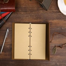 Just Cheap Store Yaprak Desenli Çizgisiz Deri Defter