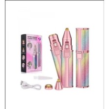 Just Cheap Store Çift Başlıklı Epilasyon Yüz Çene Işıklı Kıl Tüy Alma Mini Cep Epilasyonu Simli