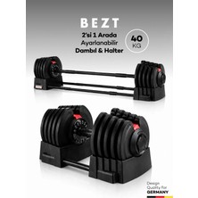 Bezt Premium Sports Ayarlanabilir 2 In 1 Halter Dambıl seti 40KG Kırmızı