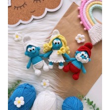 Design By Oykum 3'lü Oyuncak Şirinler Seti (Şirine, Şirinbaba, Şirin)
