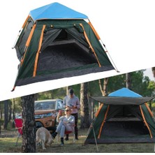 Just Cheap Store Tam Otomatik Su ve Rüzgar Geçirmez Gölgelikli Tenteli 6 Kişilik Kamp Çadırı 240*240*155CM