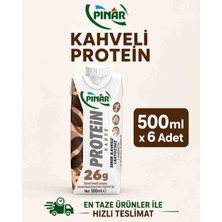 Pınar Kahvelı Proteınlı Sut 500 ml x 6 Adet