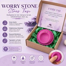 Psikotopia Worry Stone Mor Stres Taşı Endişe Taşı