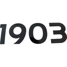 Mercansa 1903 Yazılı Oto Sticker Siyah 20X7CM