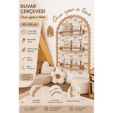 mdmetadesign Kayın Renk Dalgalı Duvar Çerçevesi ve Once Upon A Tıme Yazısı
