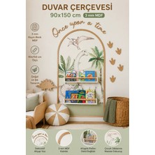 mdmetadesign Kayın Renk Düz Model Duvar Çerçevesi ve Once Upon A Time Yazısı