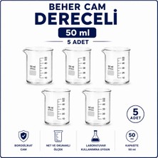 Labolist Beher Cam Dereceli 50 ml  5 Adet