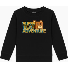 Blitz İstanbul Superbear Adventure Oyun Tasarım Baskılı Iplik Çocuk Sweatshirt (4-13 Yaş)