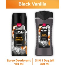Axe Duş Jeli Black Vanilla 3 In 1 Vücut Saç Yüz 300 ml