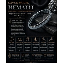 Yıldız Doğal Taş Sertifikalı Hematit Doğal Taş Çavuş Model Roleks Kesim Unisex Doğal Taş Bileklik