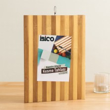 Just Cheap Store Bambu Kesme Tahtası 26X36X1.2 cm Metal Kulplu