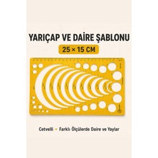 Artscholar Yarıçap ve Daire Çizim Şablonu 25*15CM